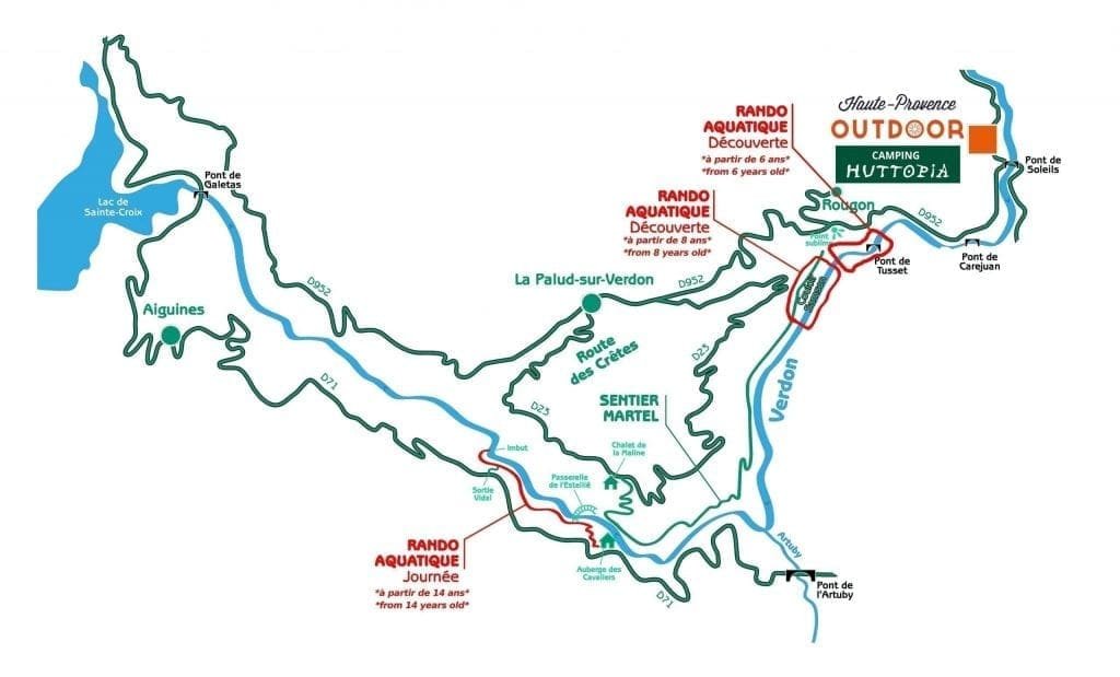 Map - Aqua trekking- 3 courses